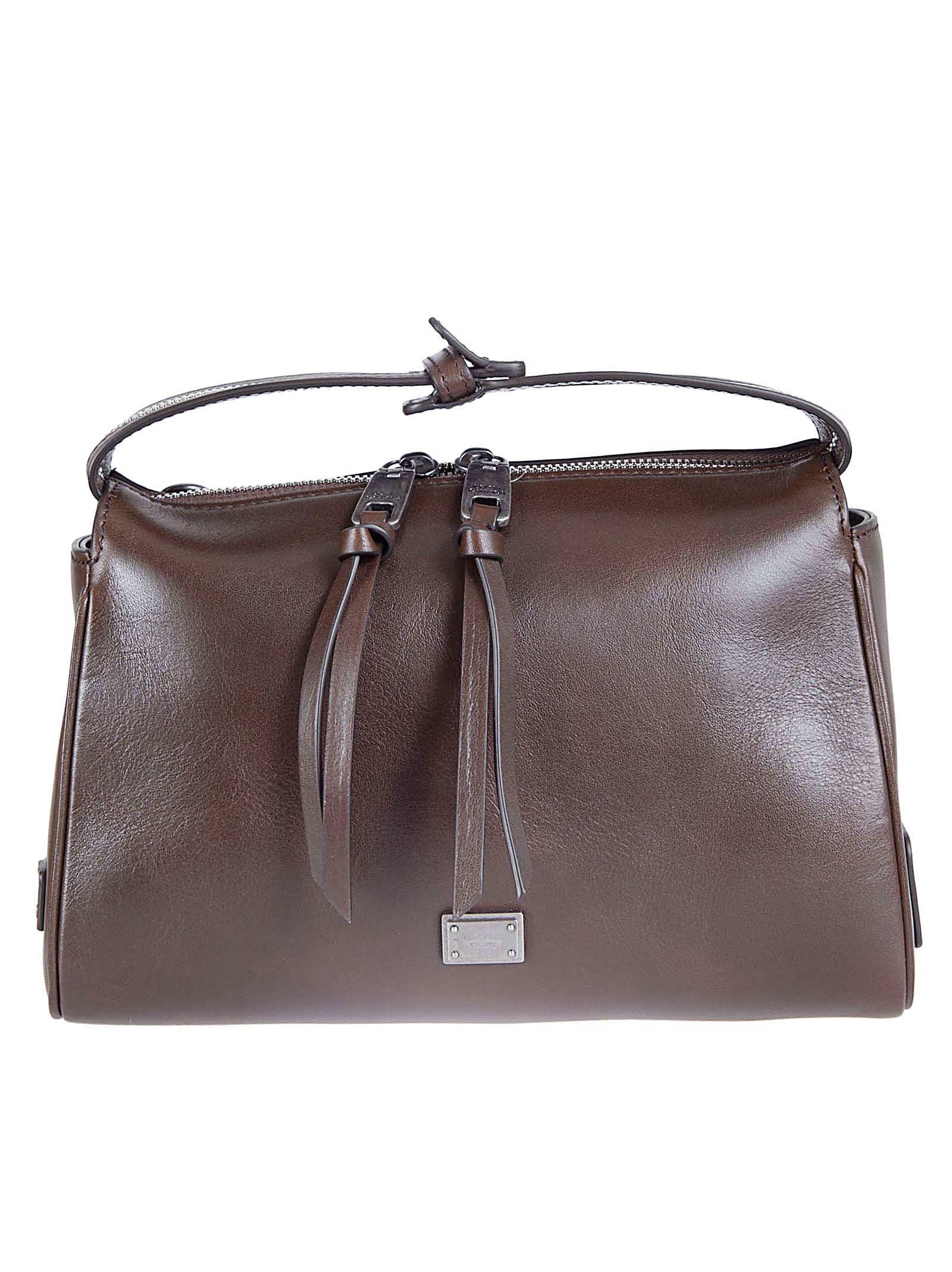 Vittoria Brown Calf Leather Shoulder Bag