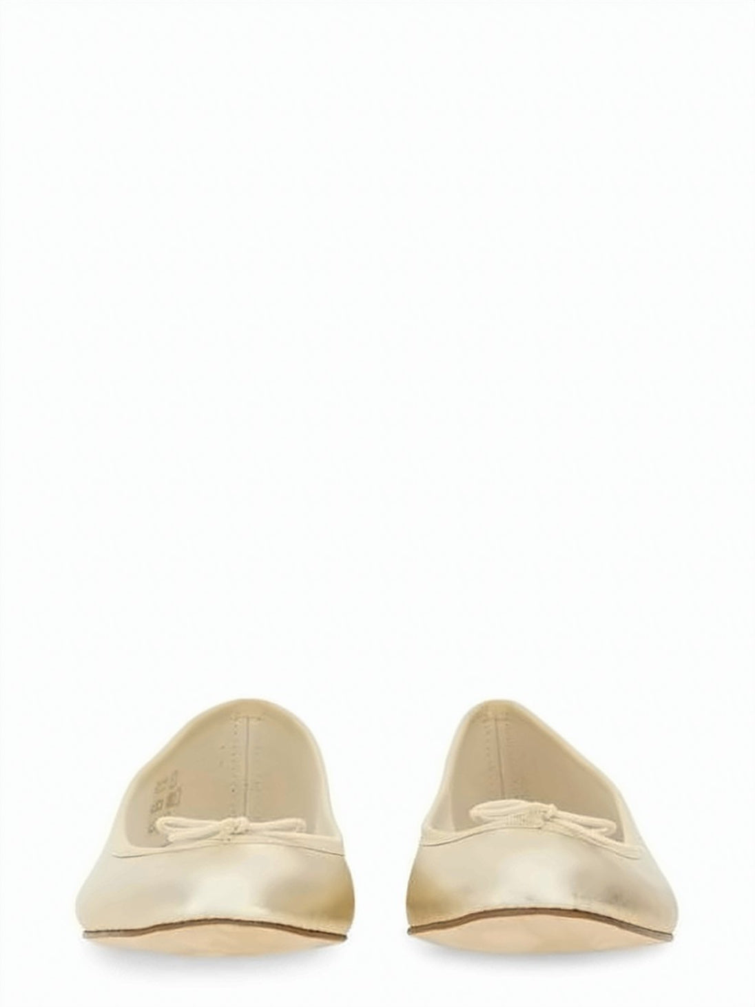 Gold Calf Leather Ballet Flats