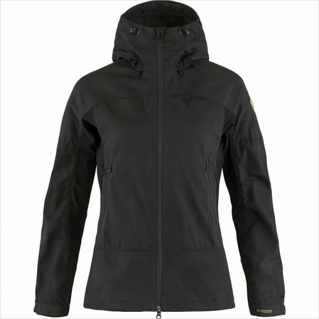 Fitted Black Jacket with Adjustable Hood