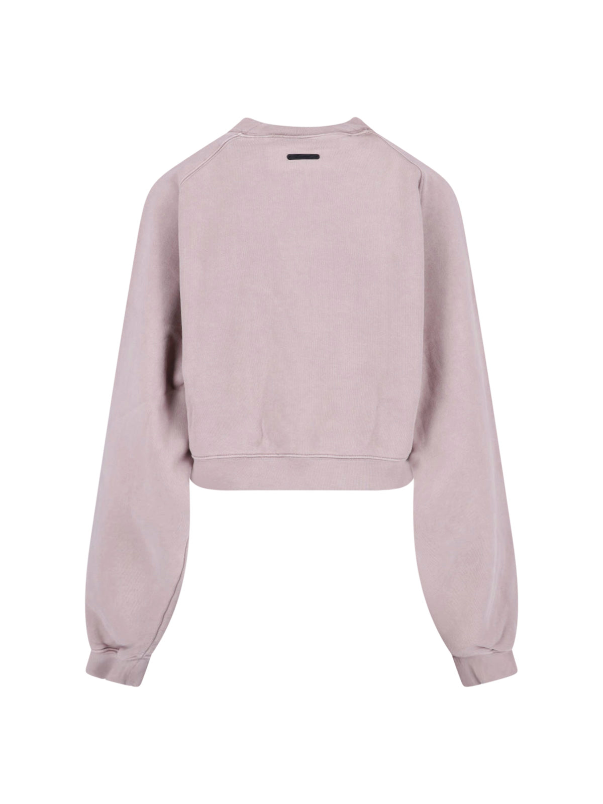 Purple Cropped Relaxed Arched Logo Sweatshirt