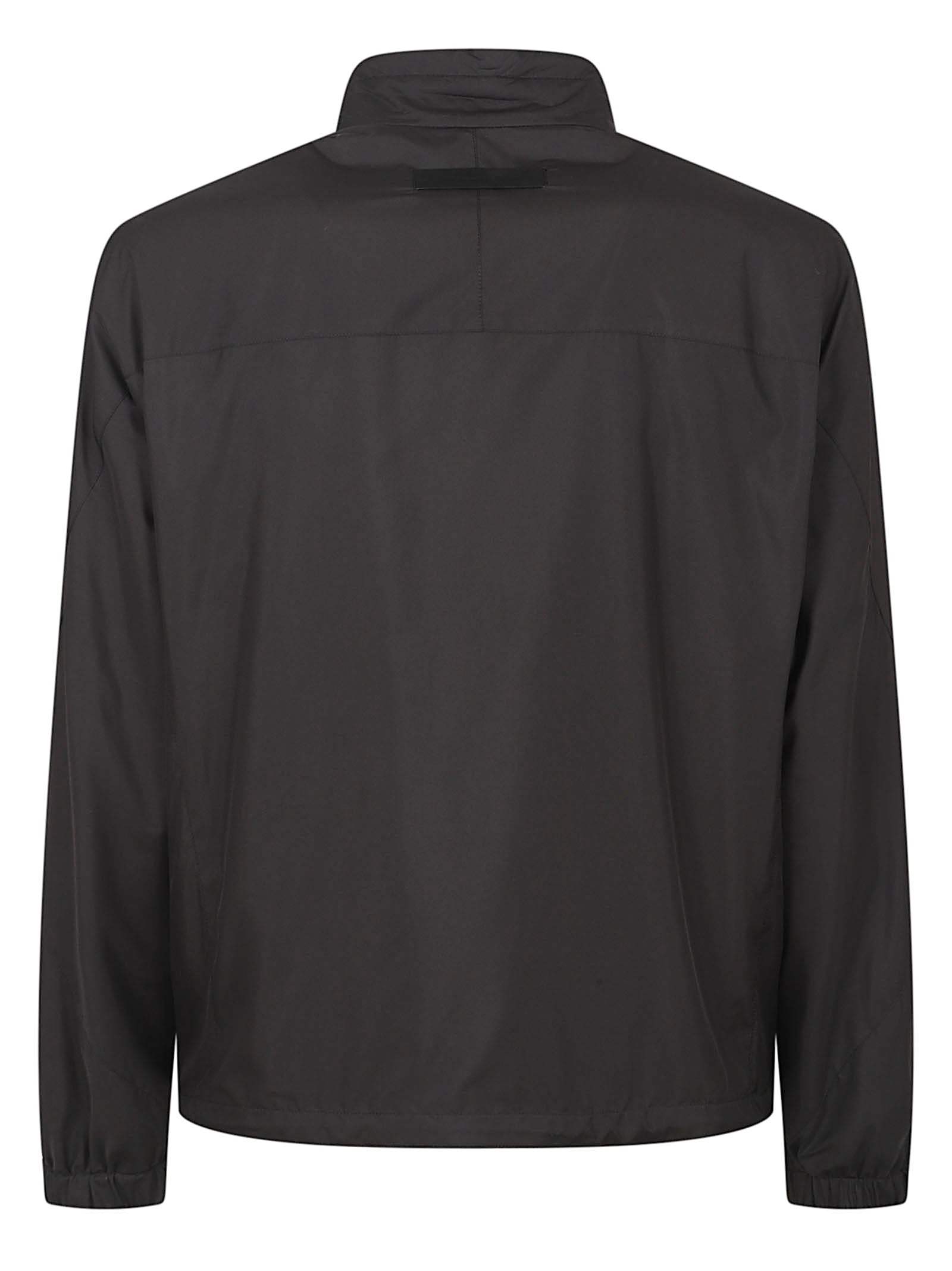 Reversible Black and Grey Jacket with Logo and Toggle Closures