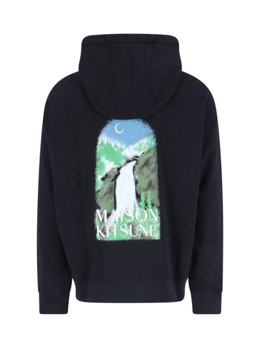Classic Black Pullover Hoodie With Drawstring Hood