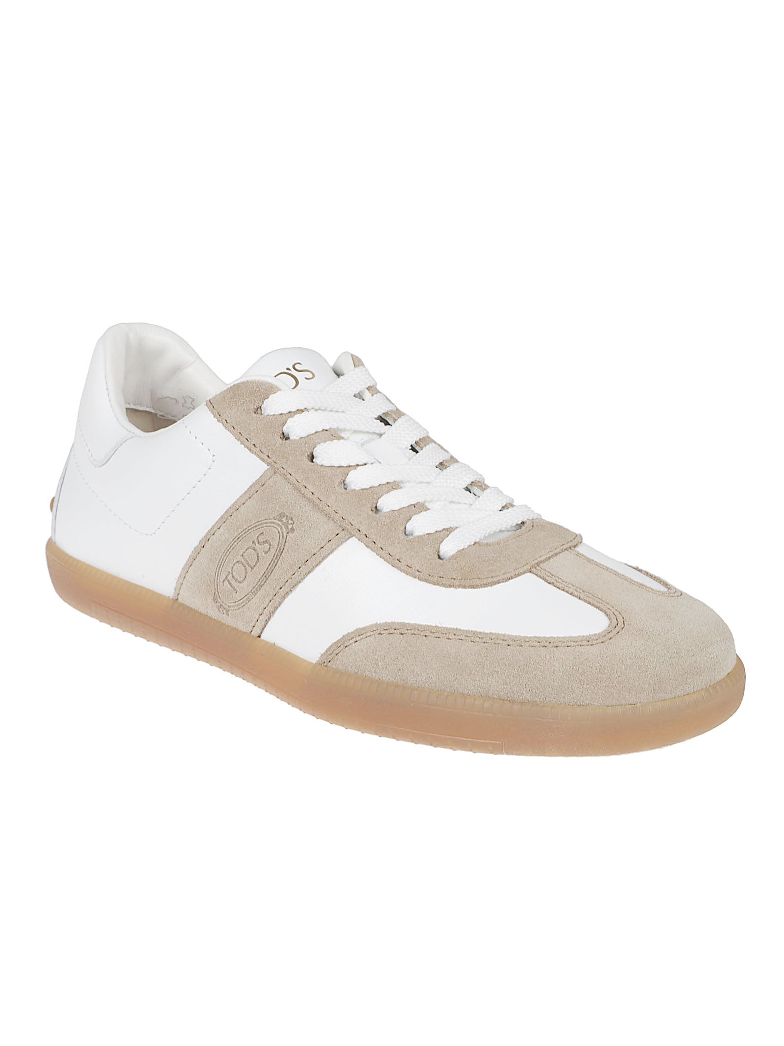 Low-top White Leather Sneakers