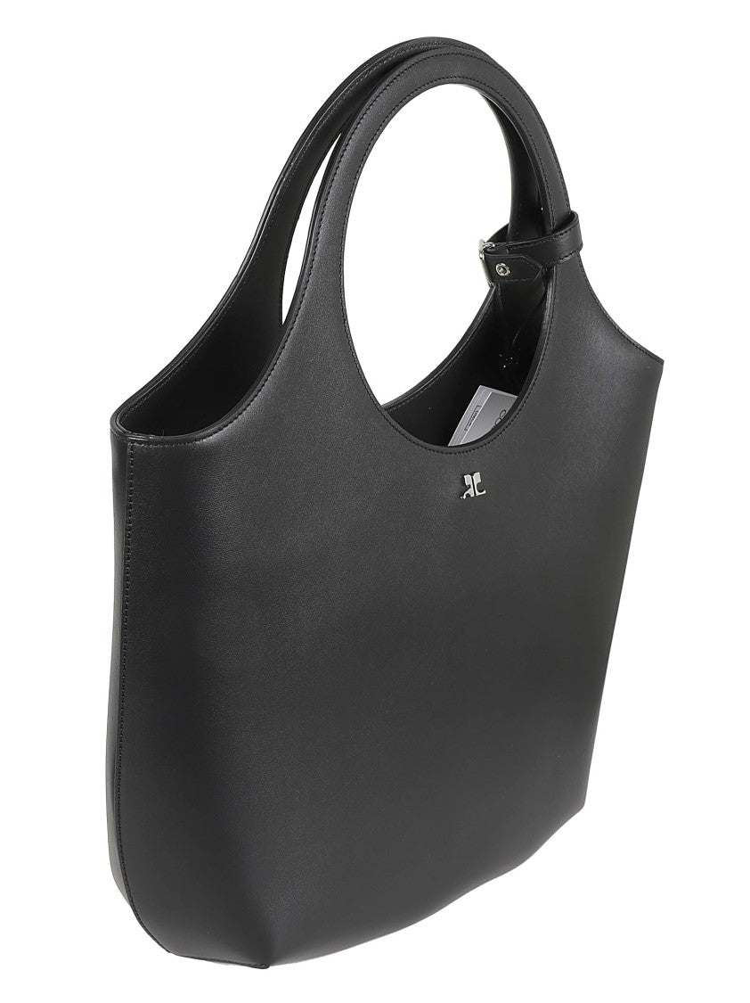 Black Calf Leather Handbag