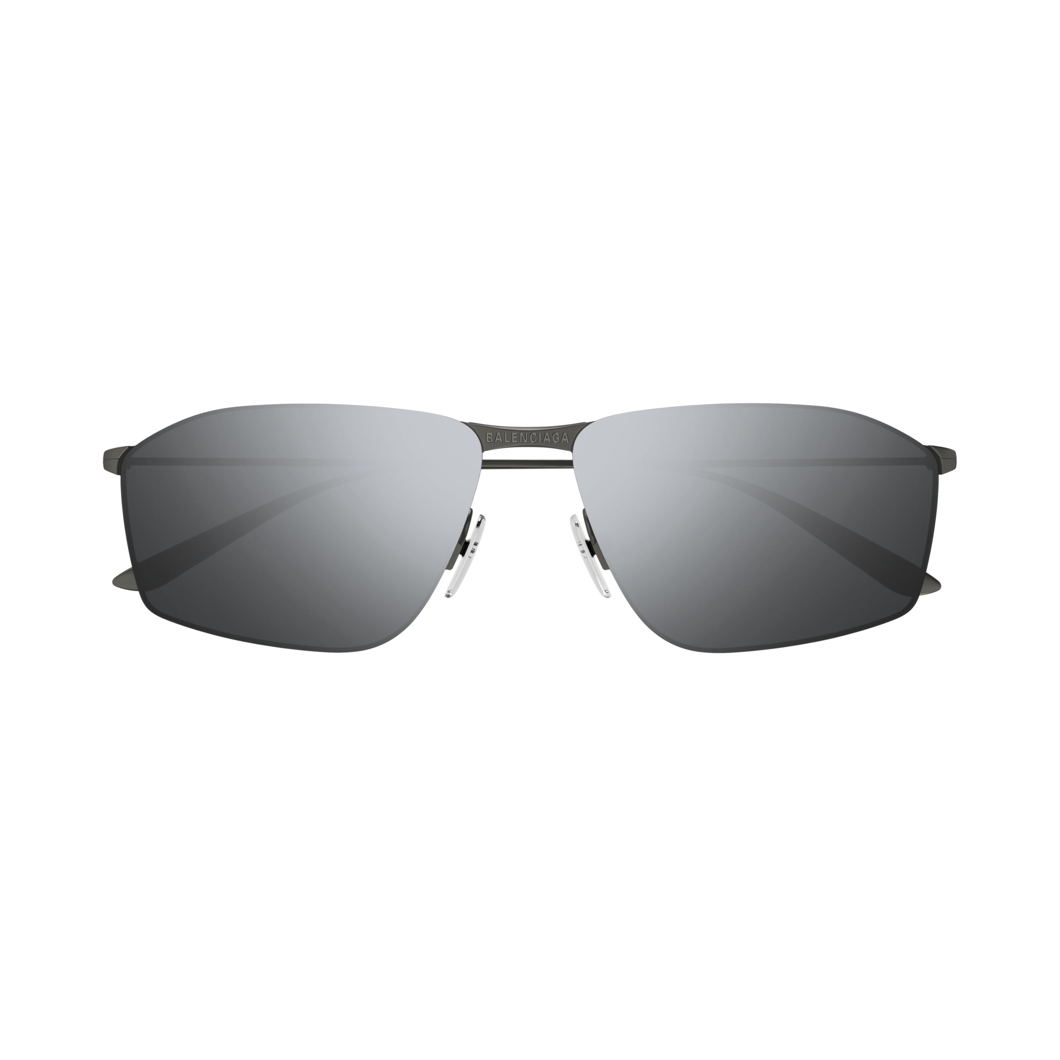 Bb0413s Rectangular Grey-Tinted Sunglasses