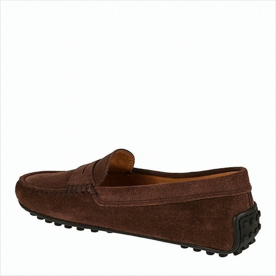 Suede Penny Strap Loafers with Rounded Toe by Tod's
