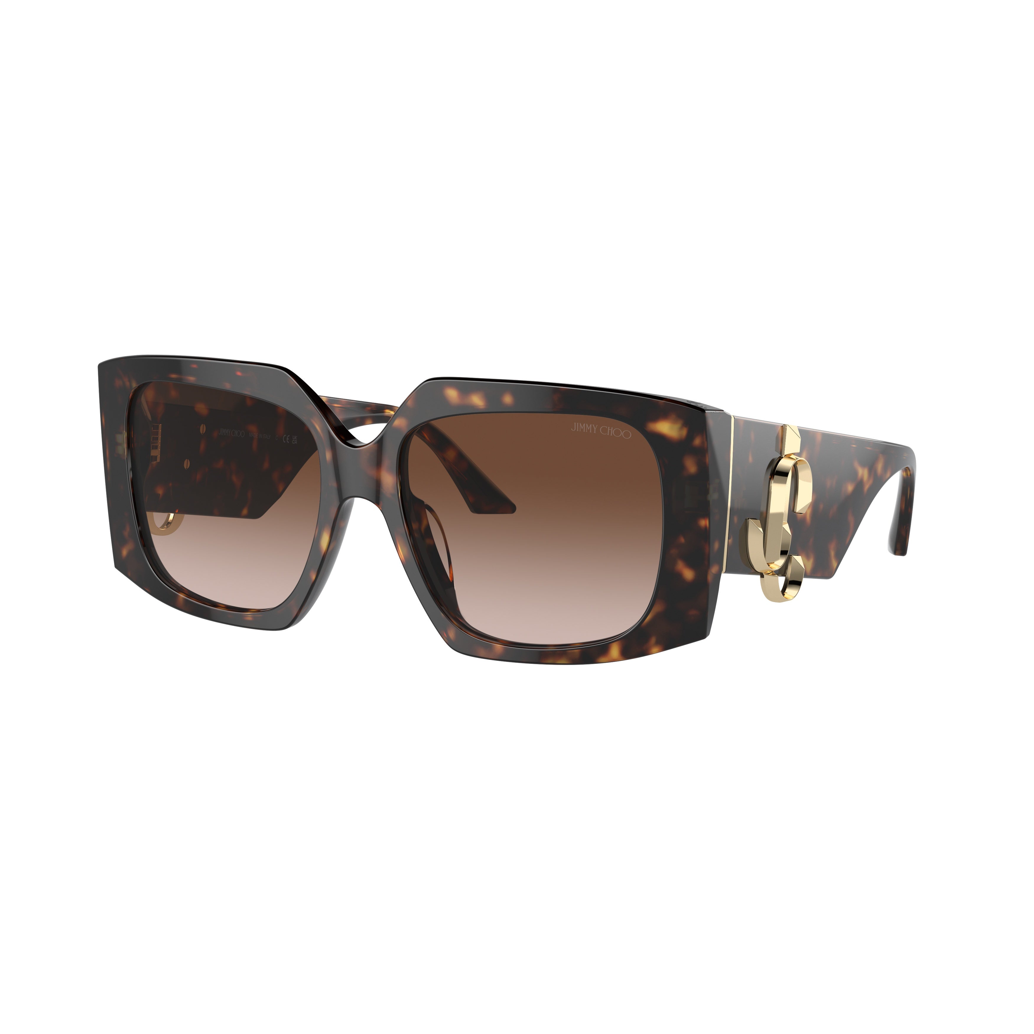 0jc5006u Oversized Square Tortoiseshell Sunglasses