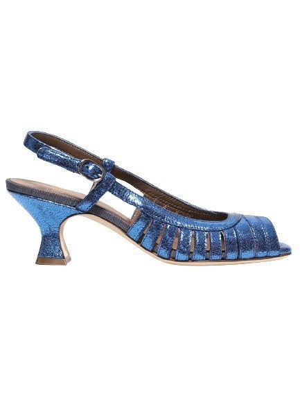 Bluette Laminated Leather Strap Sandal