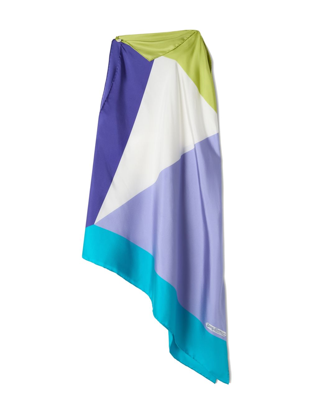 Color-Block Top with Dynamic Hemline