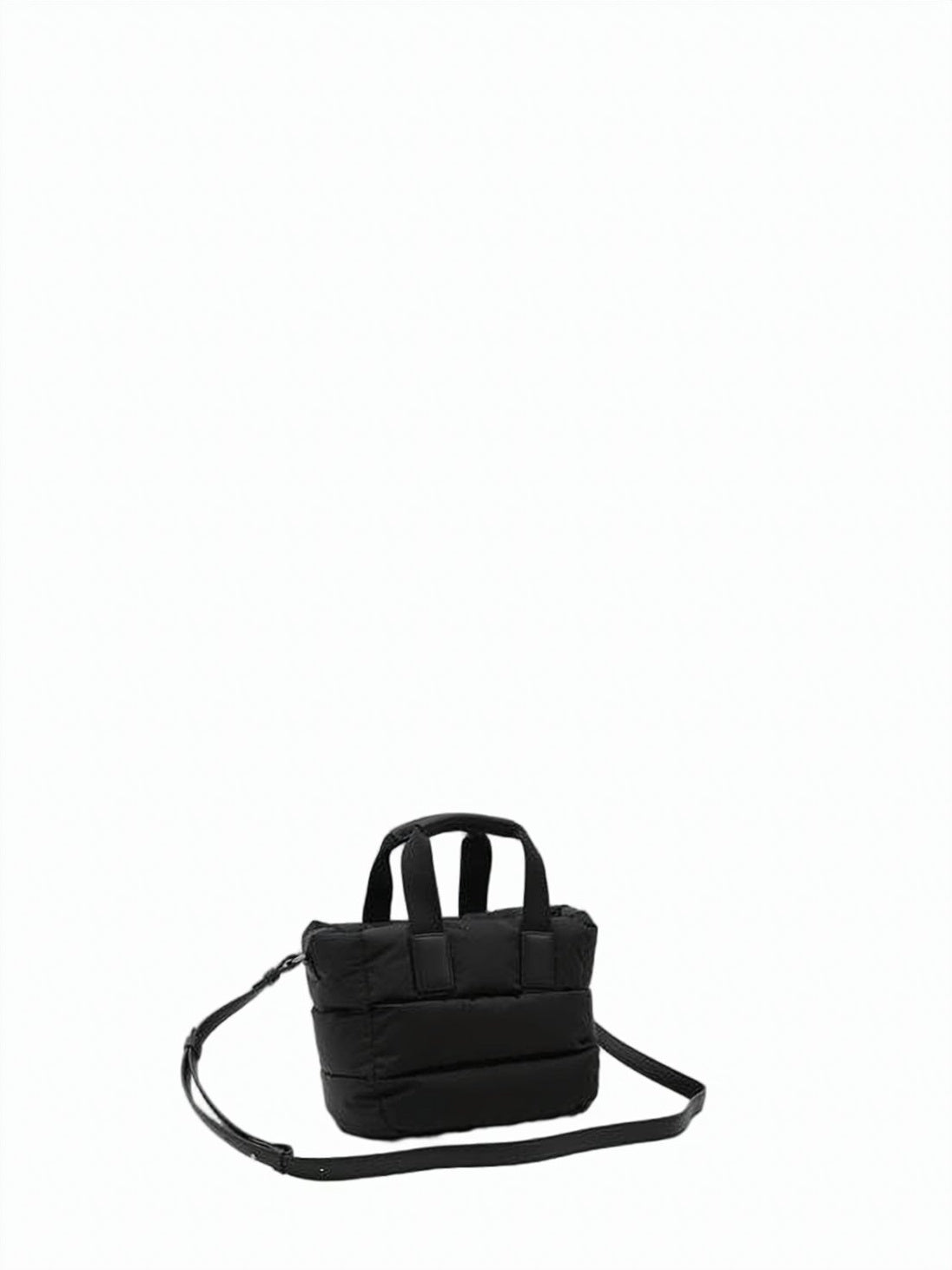 Water-Repellent Mini Tote Bag with Quilted Padded Design