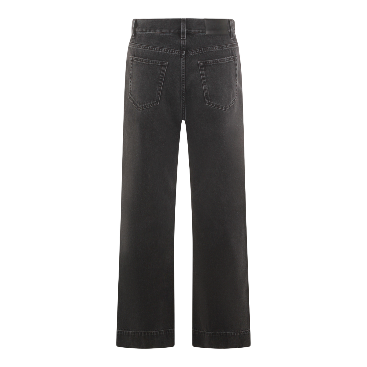 High-Waisted Straight-Leg Jeans with Five-Pocket Styling