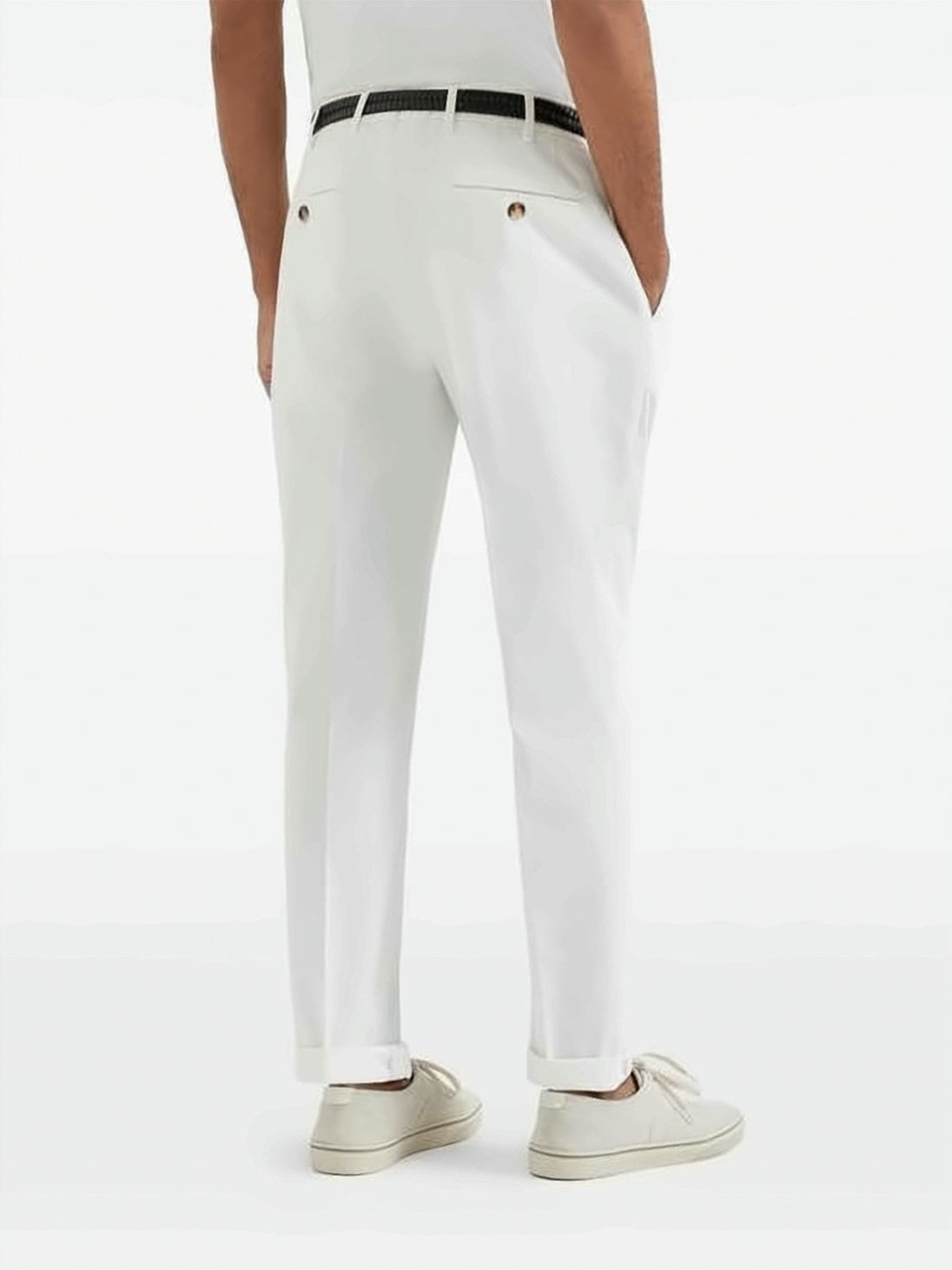 Mid-Rise Slim Fit Chinos in Cotton-Elastane Blend