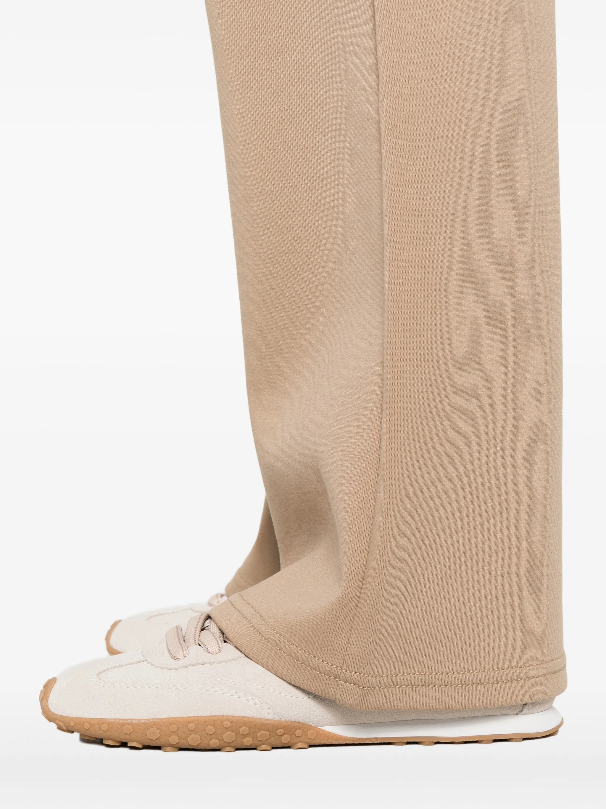 Beige Smmbrioso High-Waisted Wide-Leg Trousers