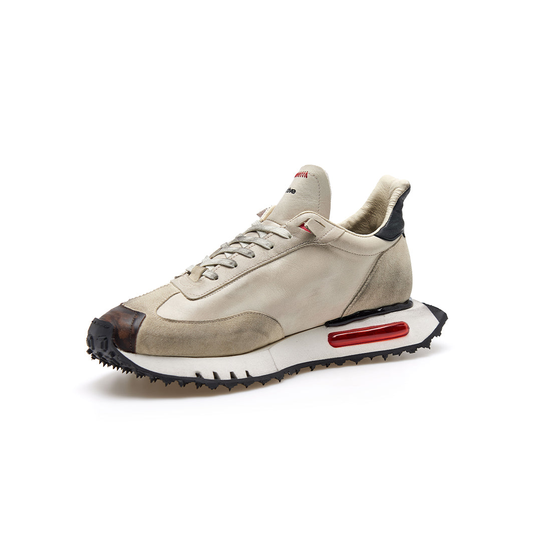 Space Race - Distressed Leather Sneakers