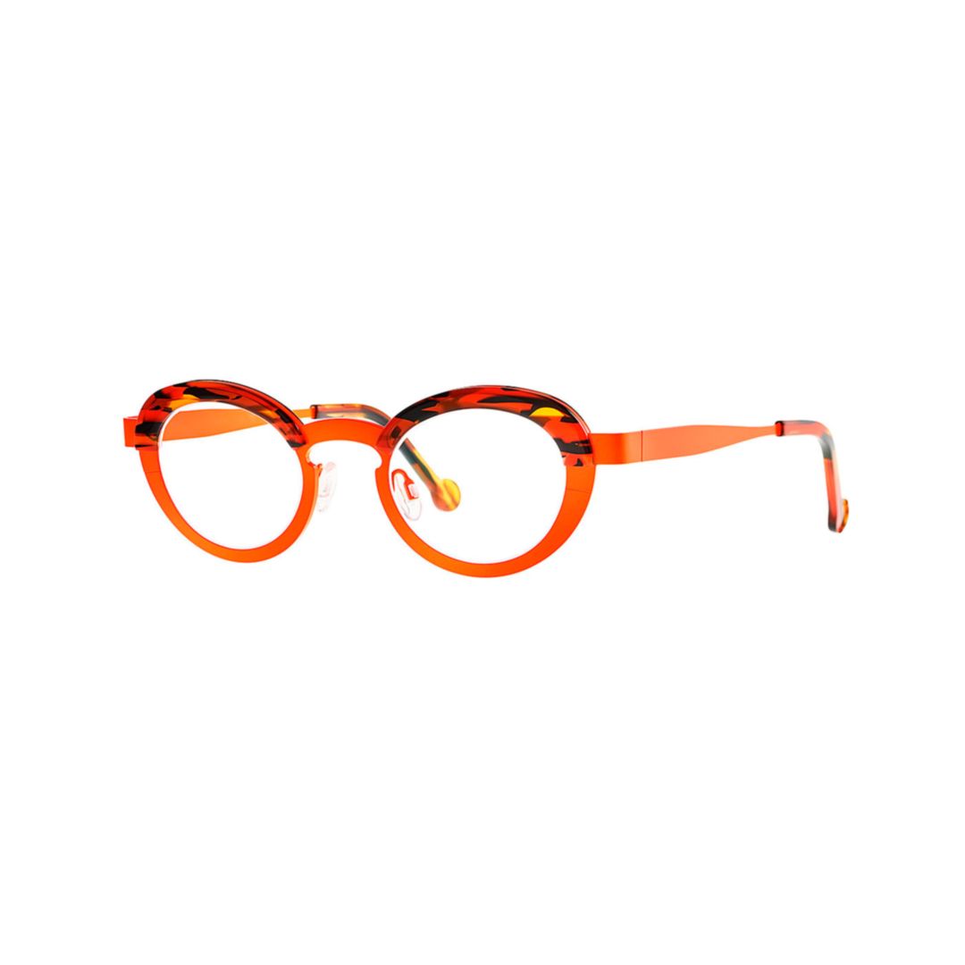 Burner 014 Fluo Orange + Brown/Orange Ecail Round Frame Sunglasses