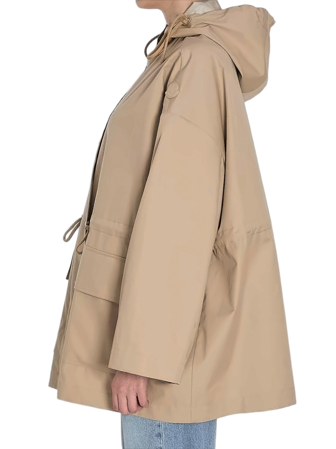 Relaxed Fit Hooded Jacket with Drawstring Details