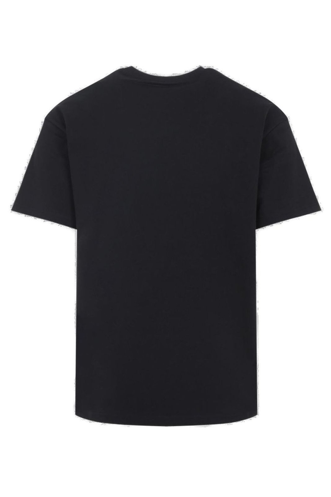 Classic Crew Neck Black T-Shirt with Arch Print