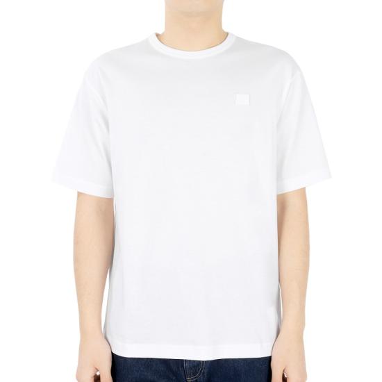 Relaxed Fit White Short-Sleeved T-Shirt With Minimalist Design