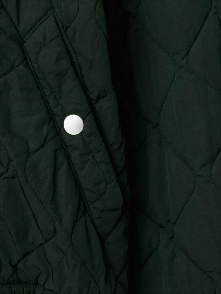 Quilted Nylon Bomber Jacket with Modern Silhouette