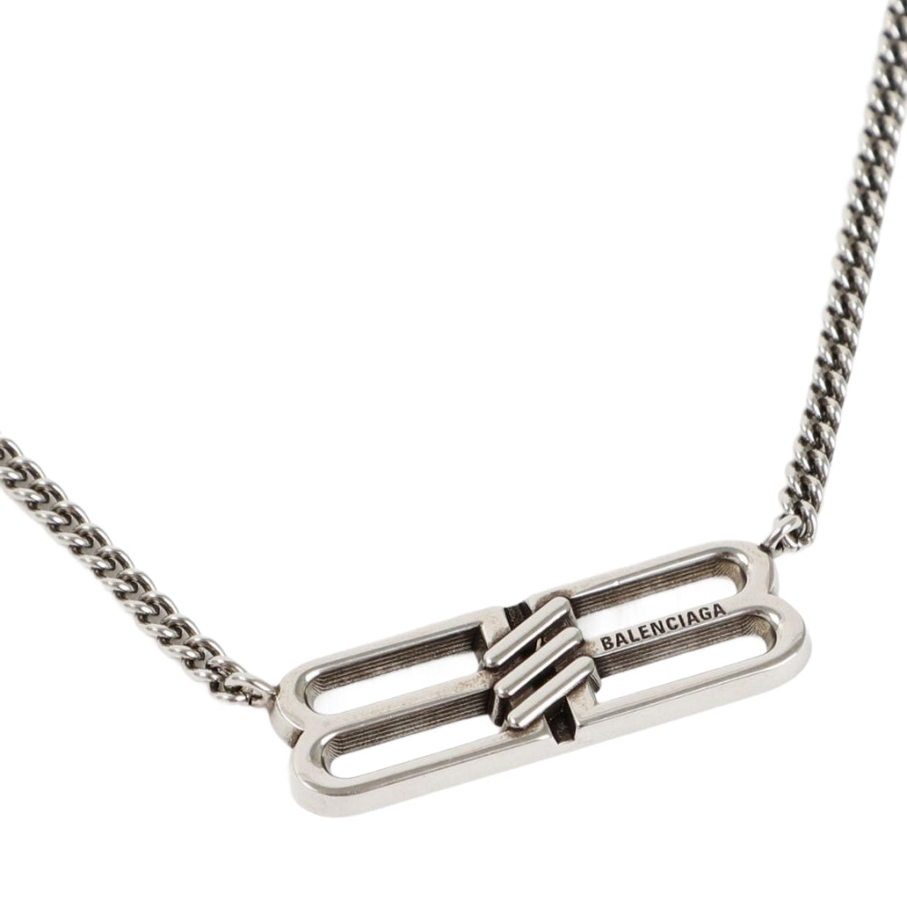 BB Icon Silver Necklace with Contemporary Pendant Design