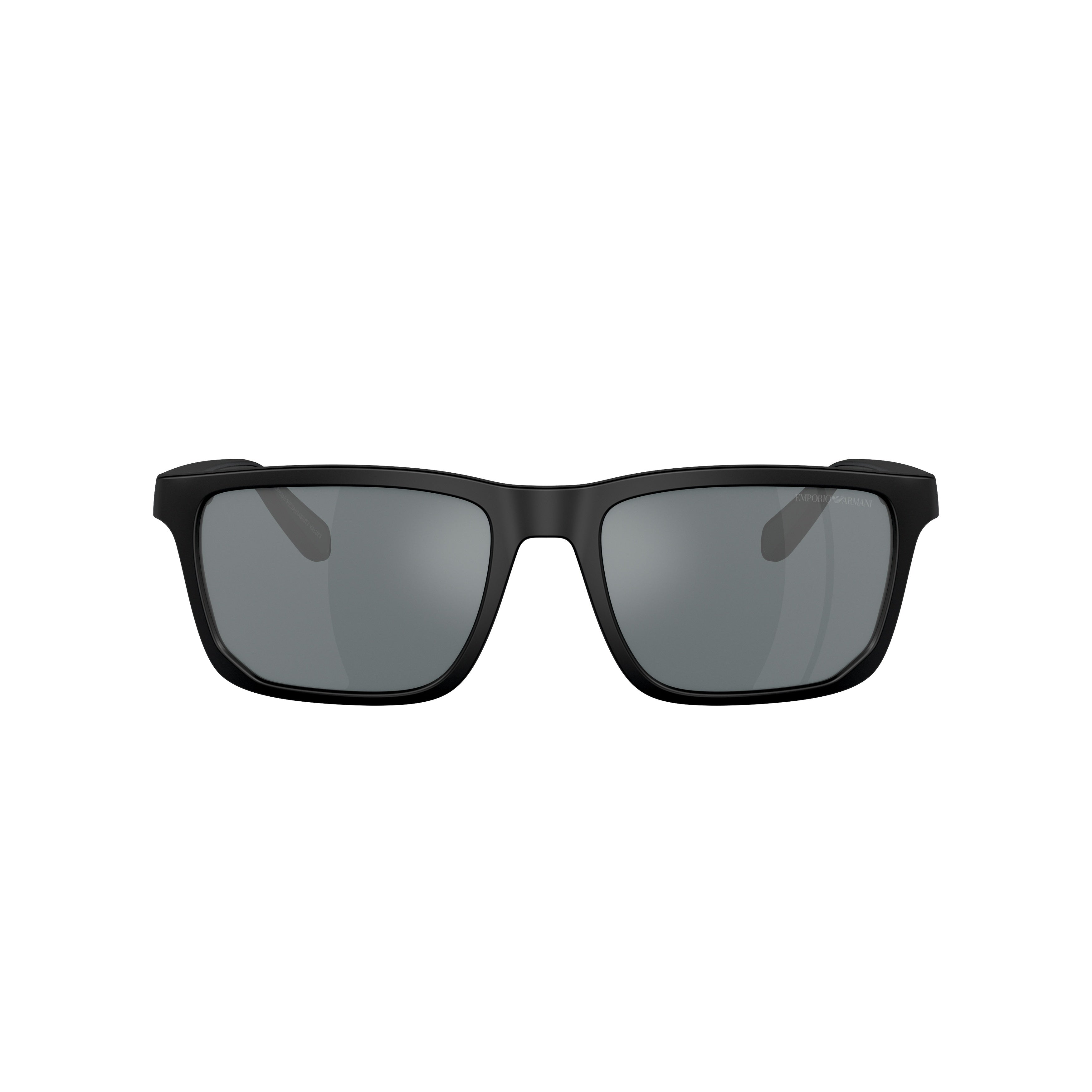 0ea4219 Rectangular Matte Black Sunglasses with Durable Arms