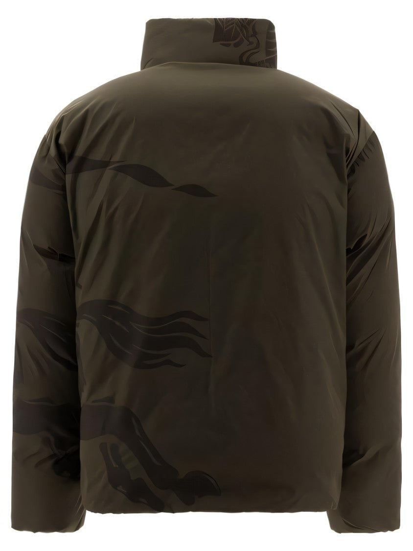 Padded Jacket with Prominent Graphic Print