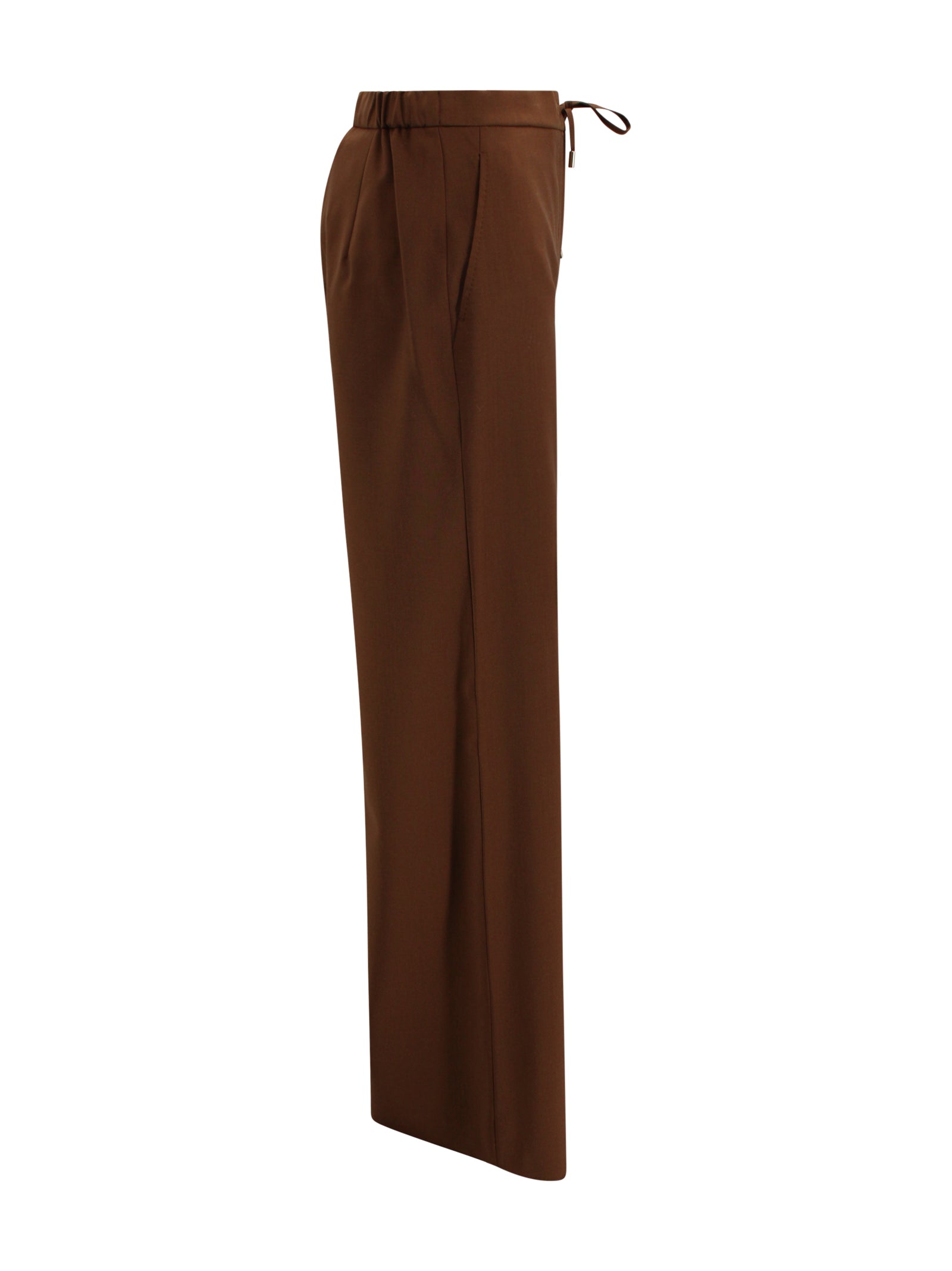Wide-Leg Cropped Pants with High Waist