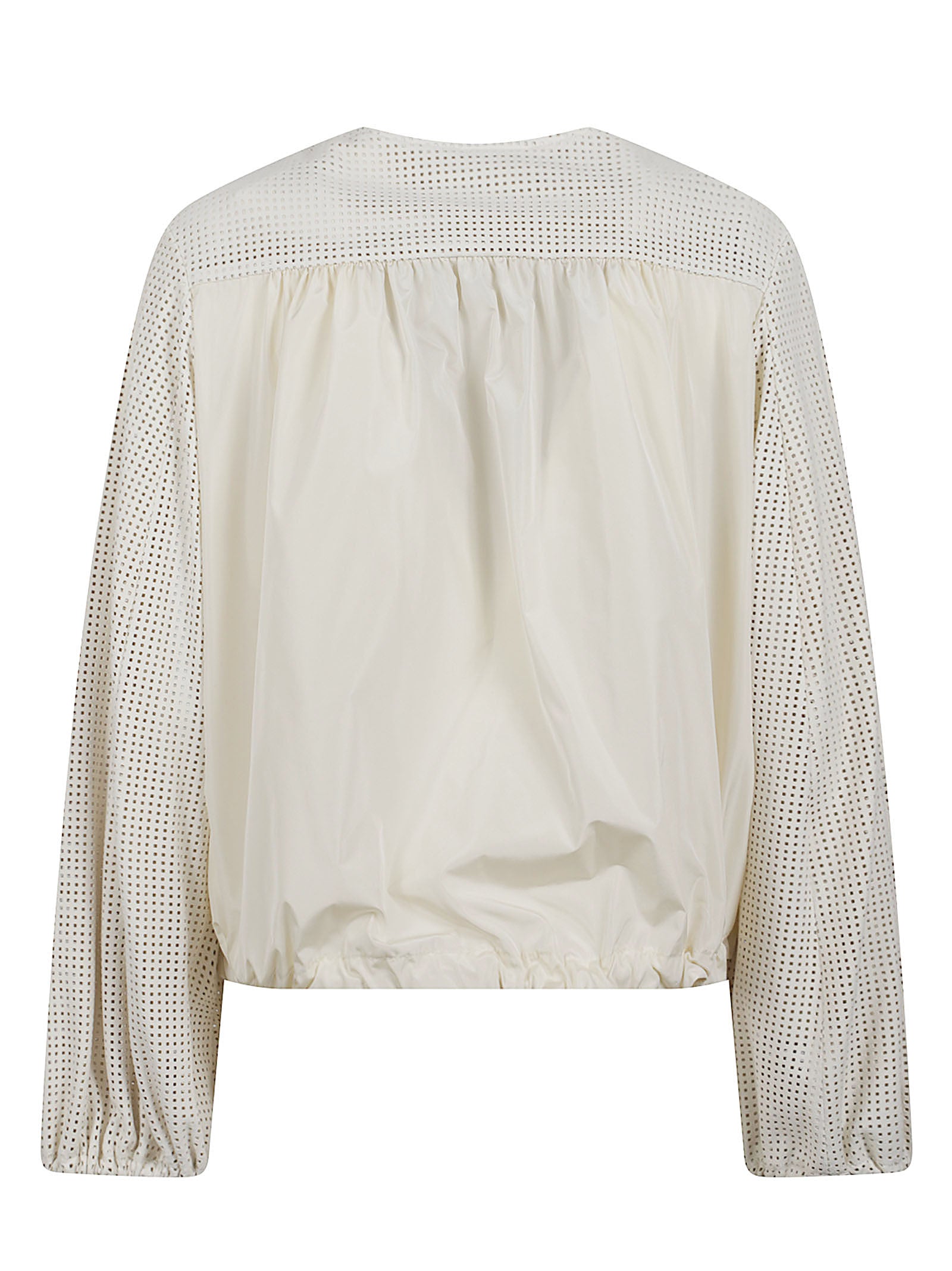 Perforated Suede Jacket with Fitted Silhouette
