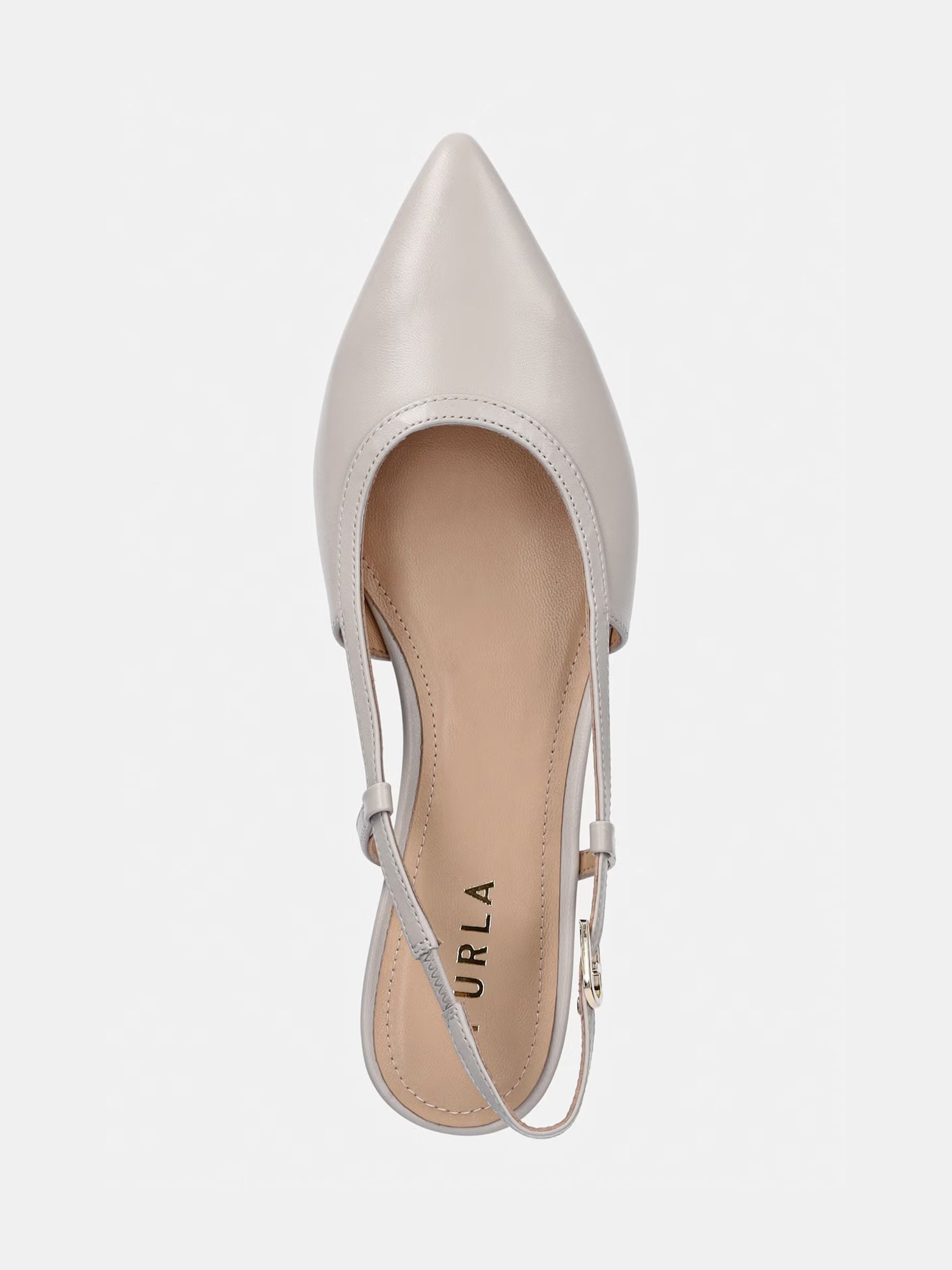 Punta Vallerina Pointed Toe Leather Slingback Flats