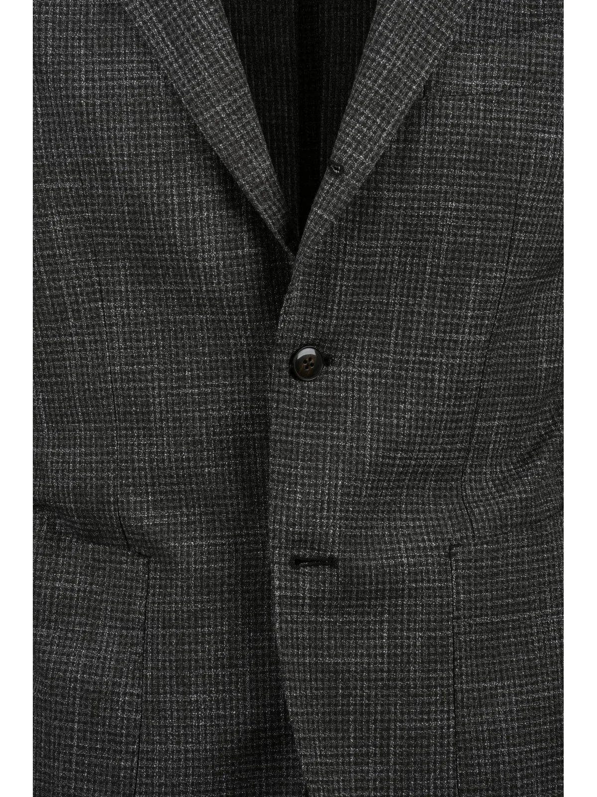 Grey Cotton Polyester Linen Rounded Jacket