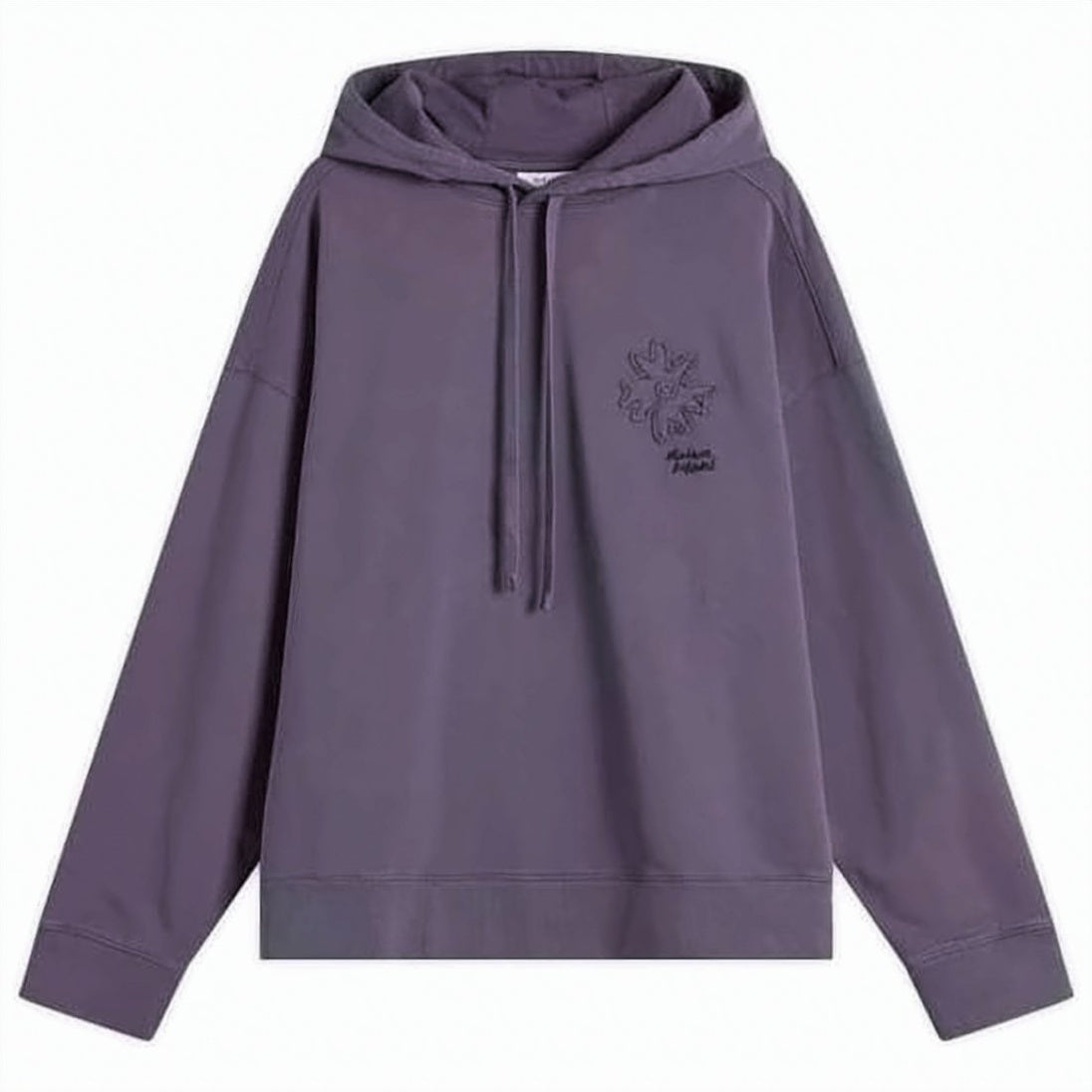 Muted Purple Relaxed-Fit Hoodie