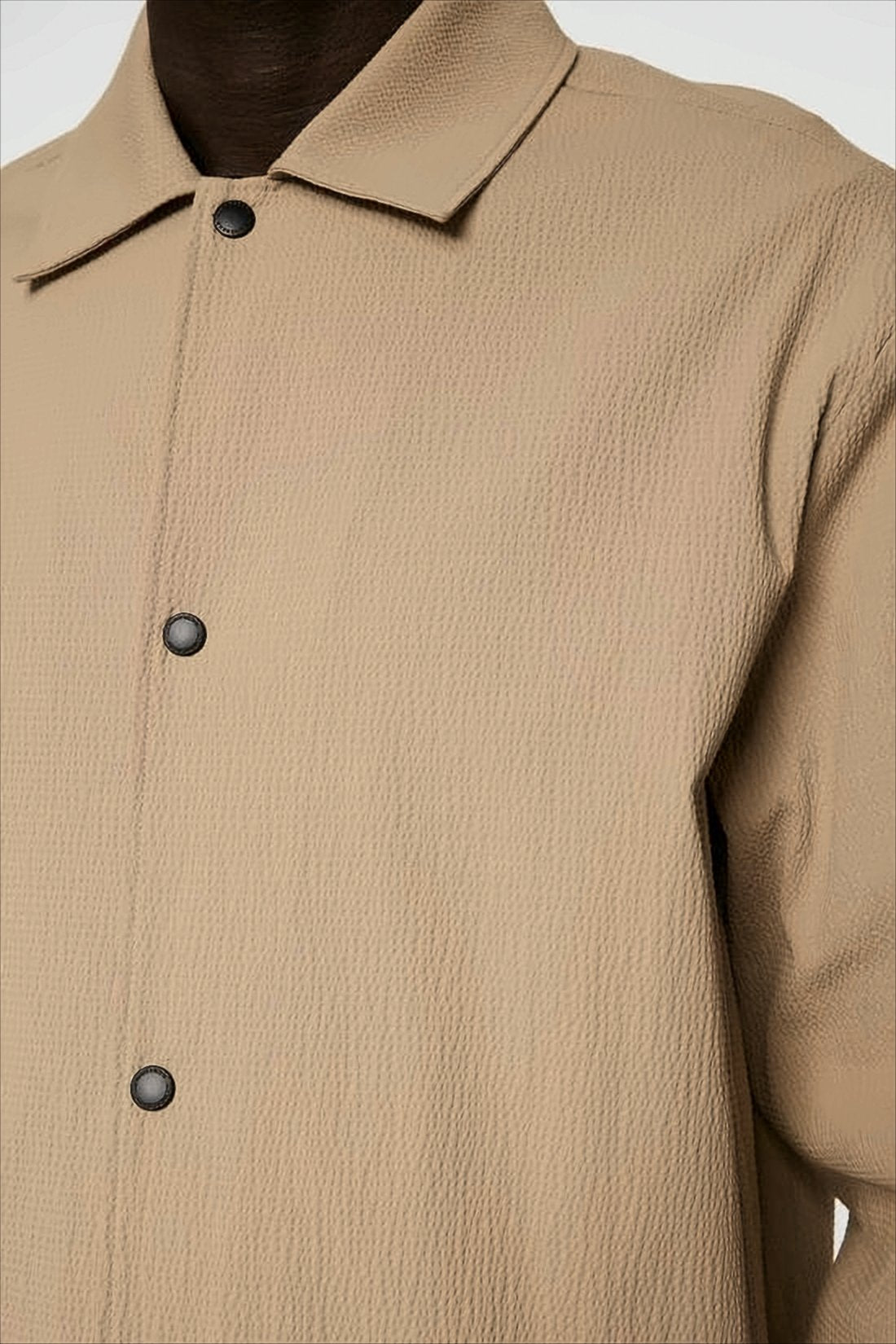 Long-Sleeve Textured Shirt