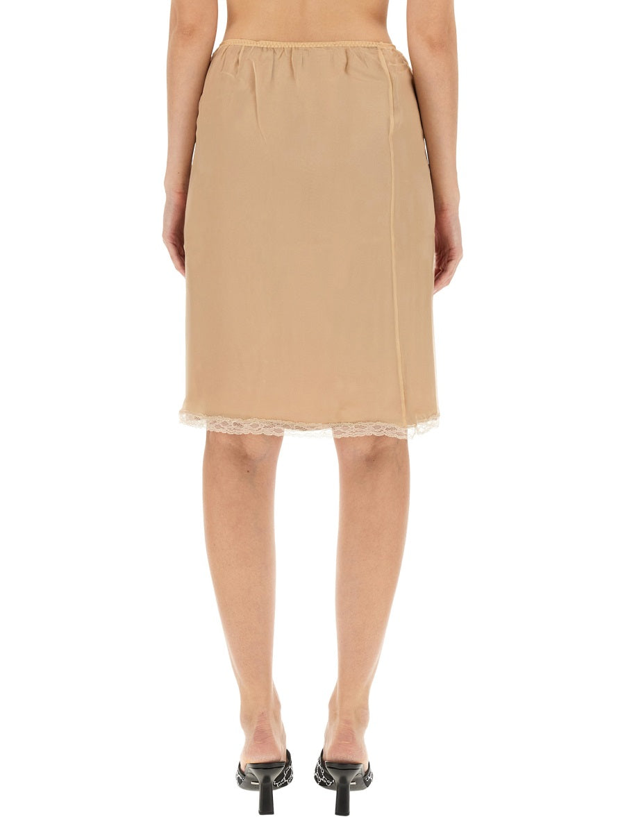 Slim Fit Silk Chiffon Skirt with Flowing Silhouette