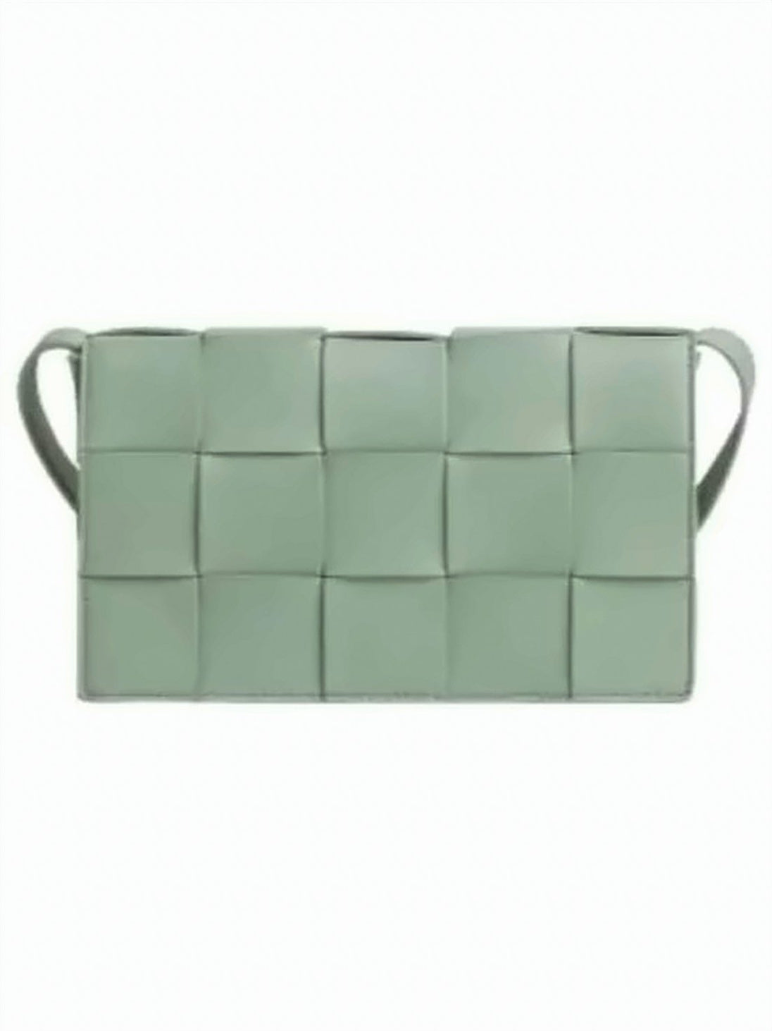 Large Woven Pattern Lambskin Crossbody Bag