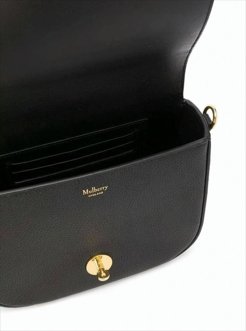 Textured Leather Crossbody Bag with Suede Lining