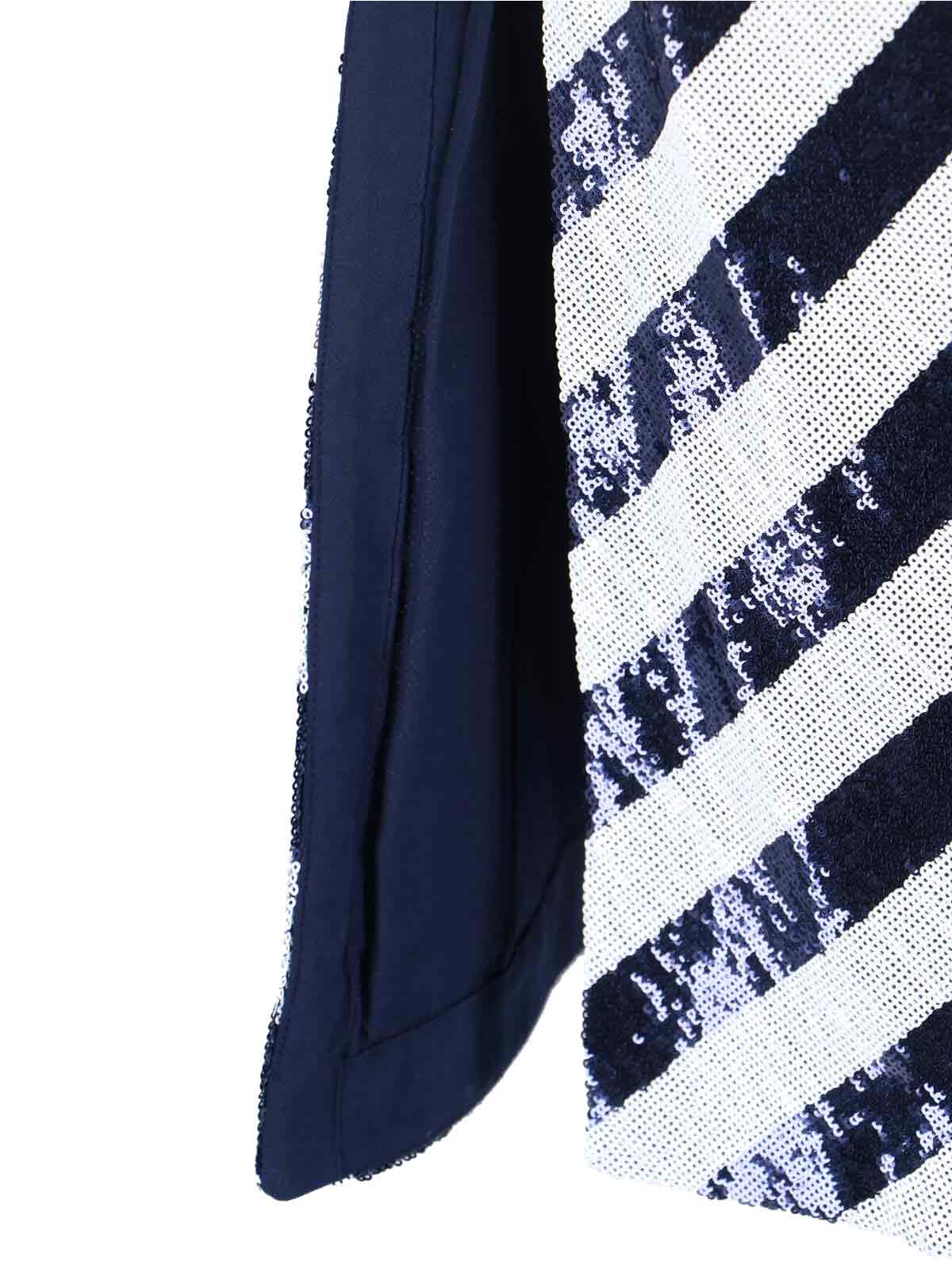 Sequin Midi Skirt – Blue & White