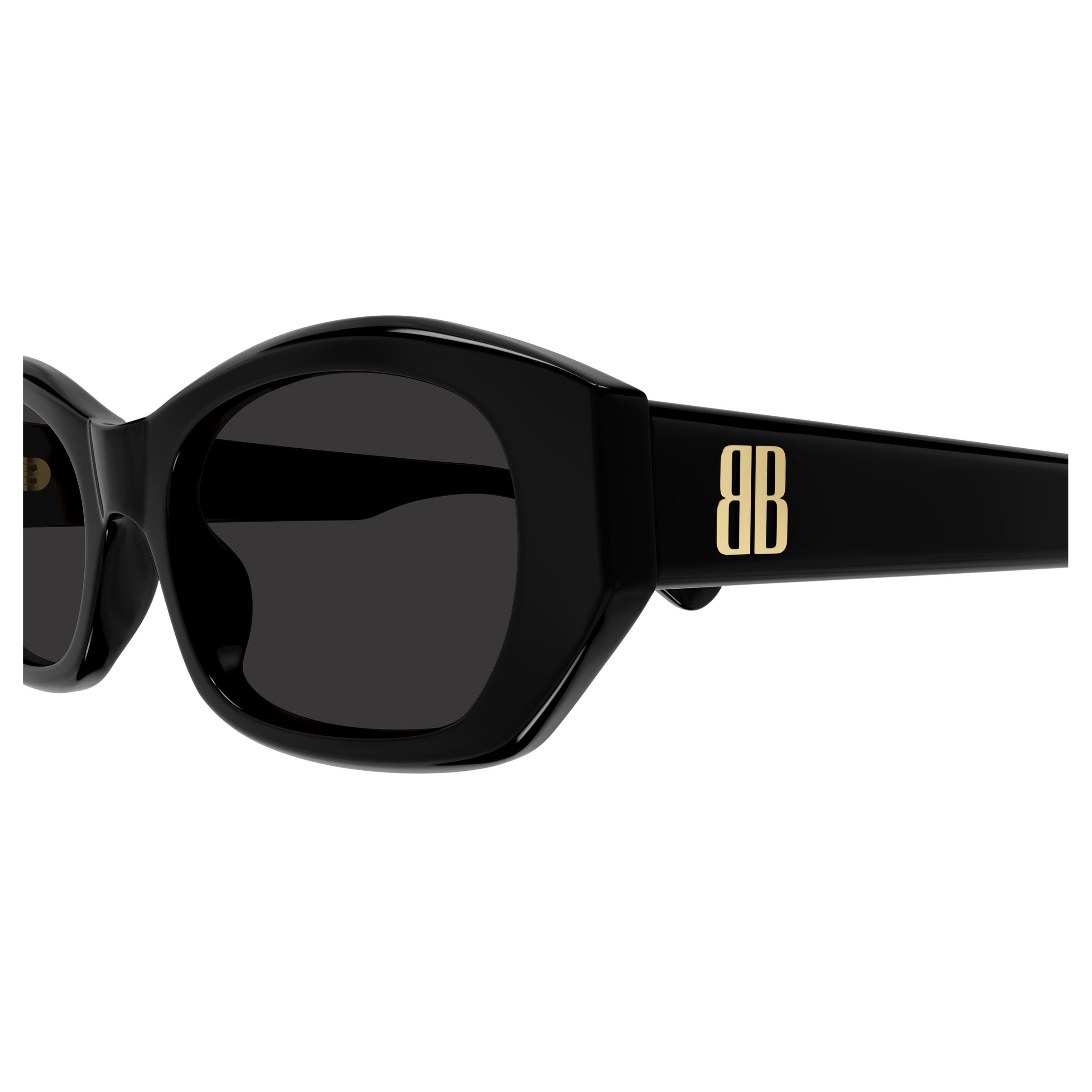 Rectangular Frame Sunglasses With Gold-Tone Logo Accent