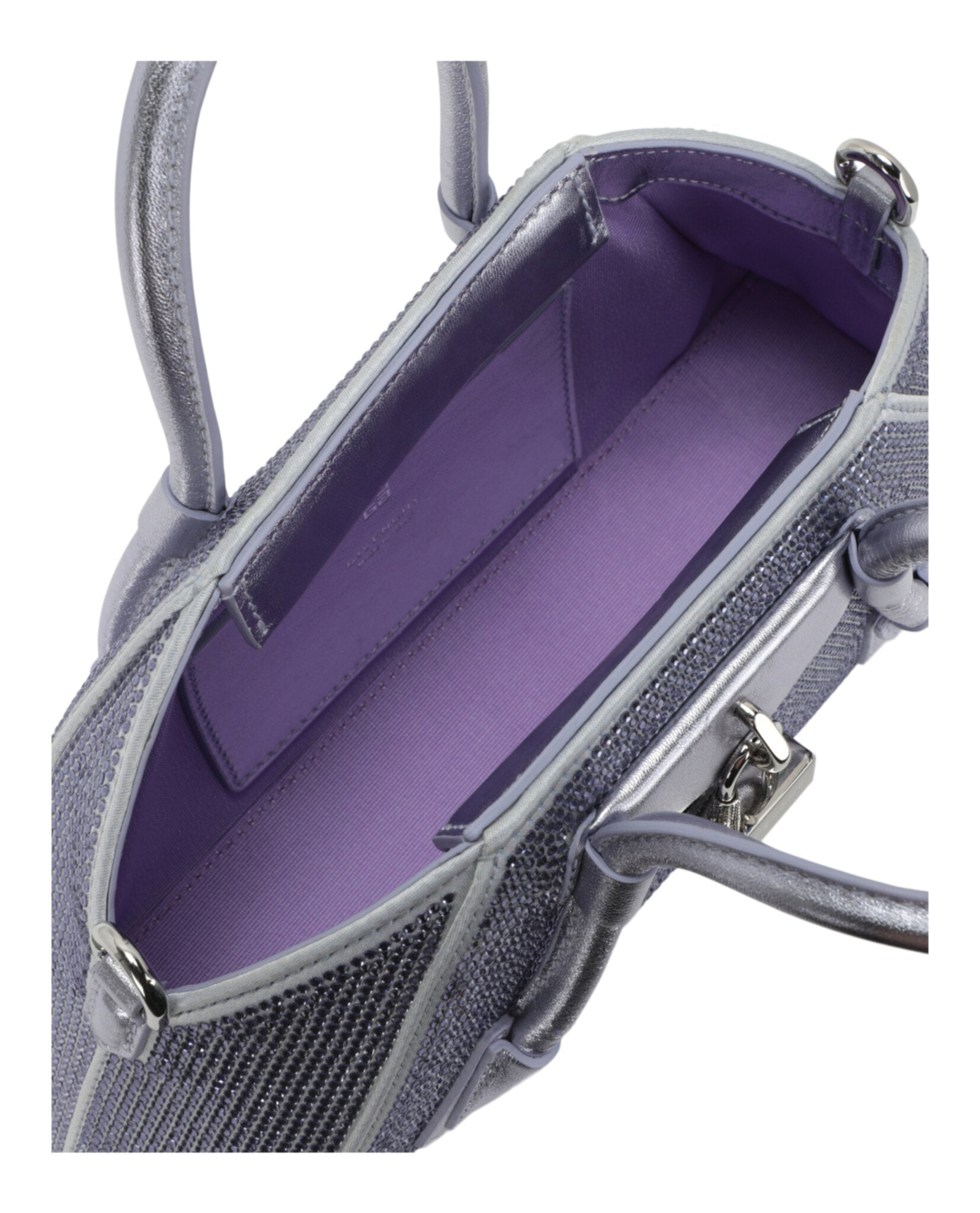 Mała torebka Antigona Stretch Top Handle Bag z satyny