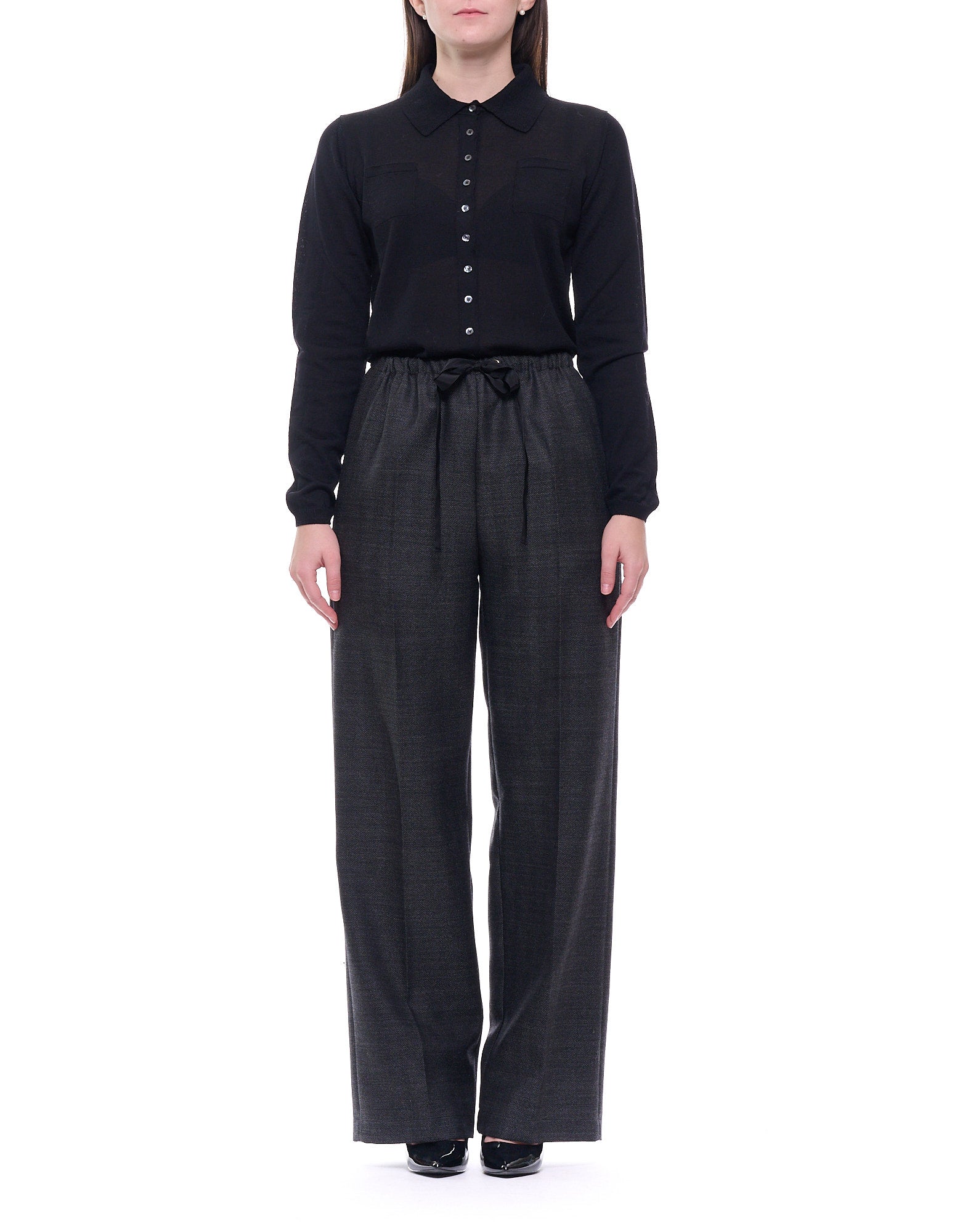 High-Rise Straight-Leg Pants