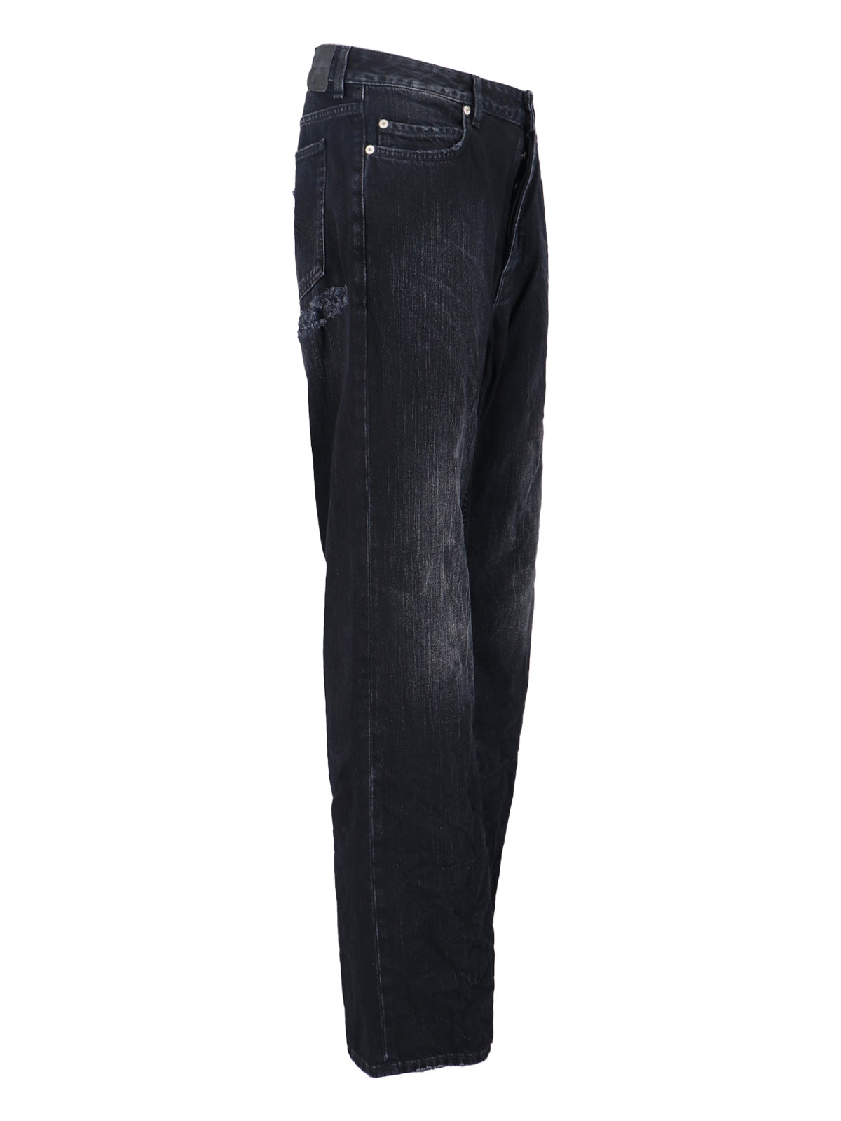 Straight Jeans, In Black Denim