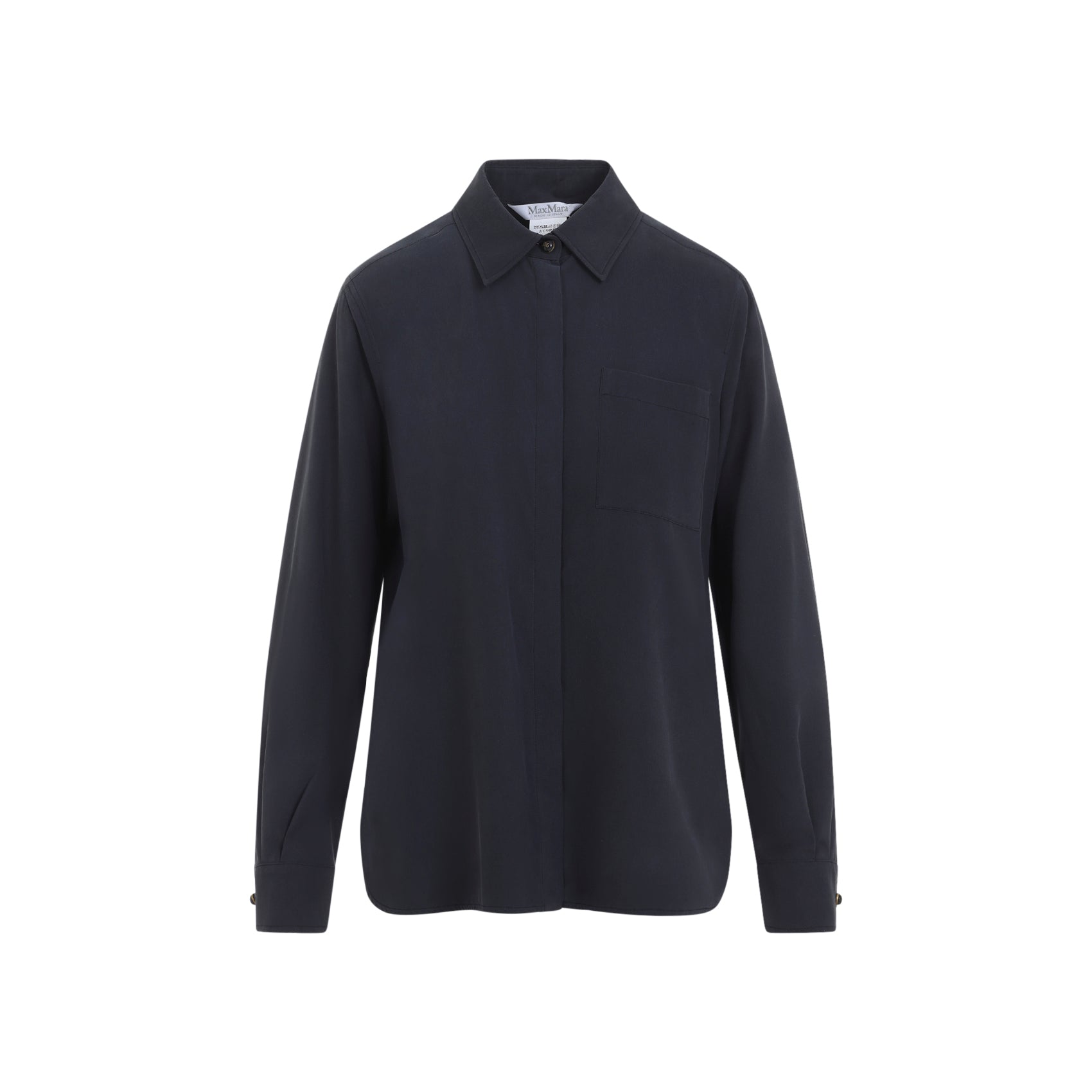 Silk Shirt With Classic Collar