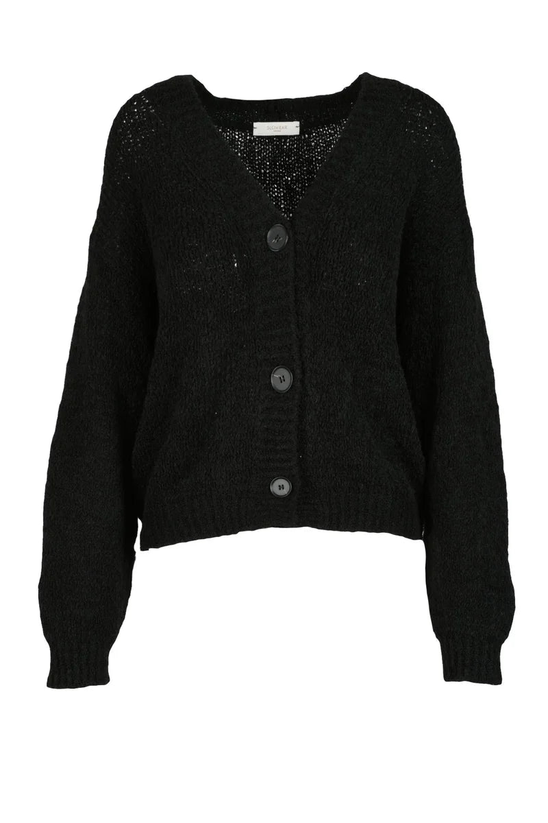 Linen Cardigan - Black