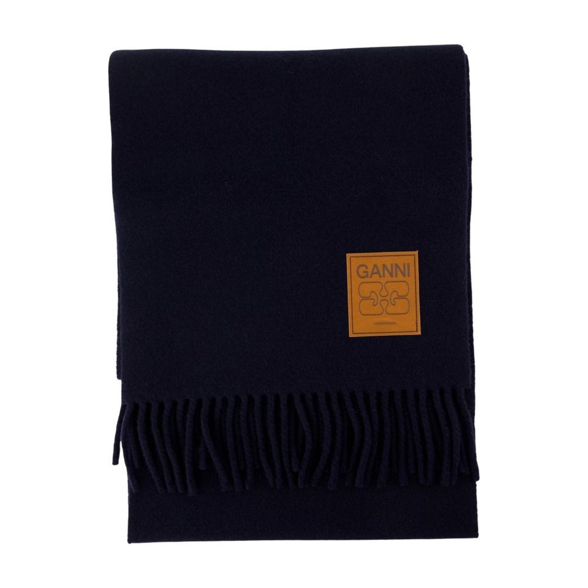 Double-Faced Wool Scarf With Fringed Ends