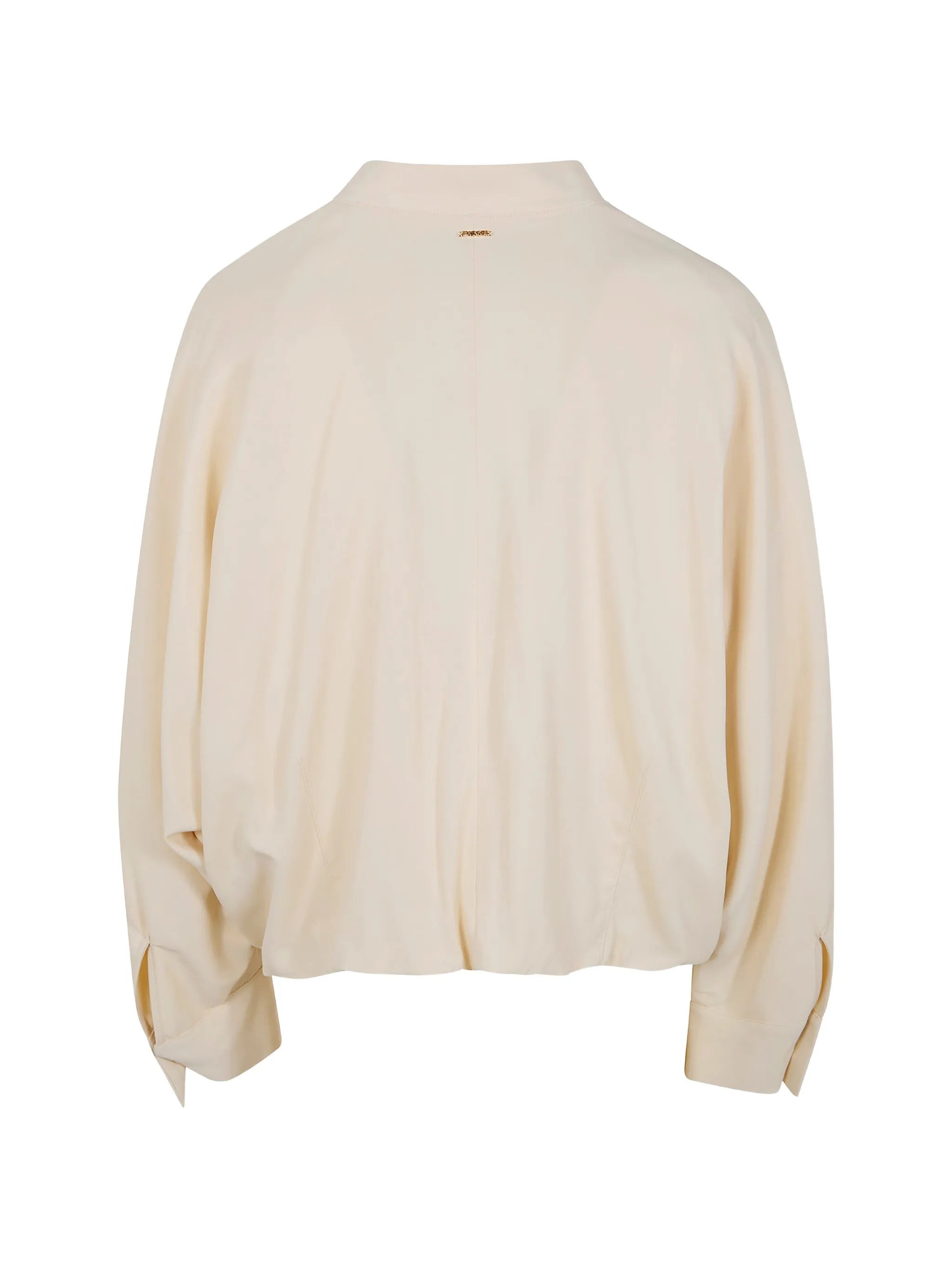 Cropped Lightweight Jacket with Front Zipper Closure