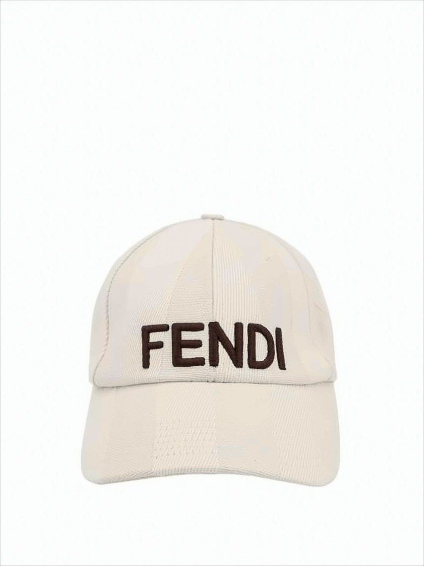 Structured Cotton Baseball Cap with Embroidered Lettering