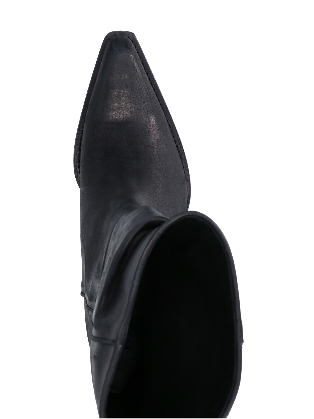 Pointed-Toe Stiletto Boots with Polished Finish