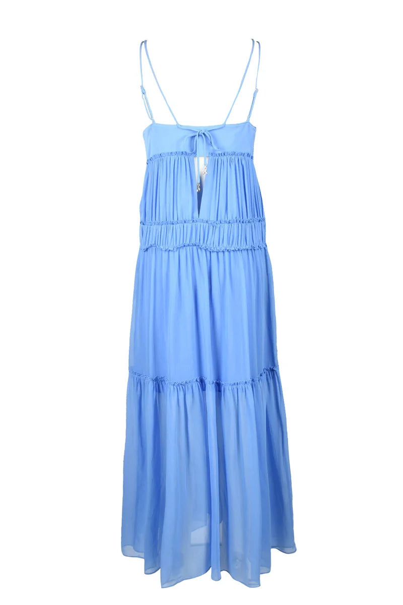 Long Voile Dress - Blue