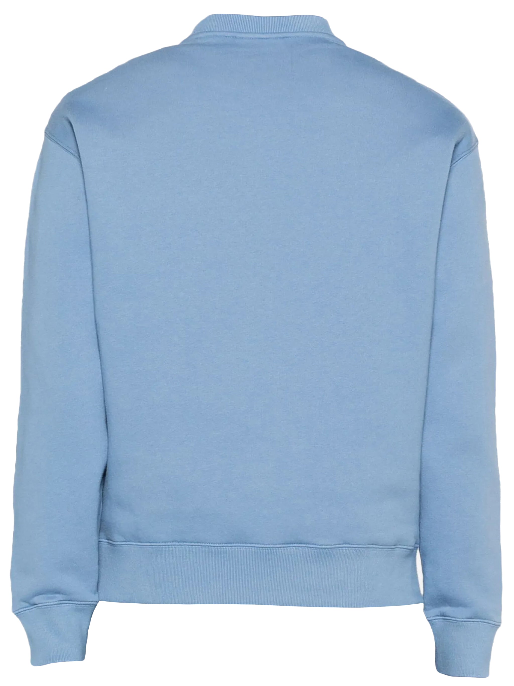 Relaxed Fit Long-Sleeve Crewneck Sweatshirt With Embroidered Fox Emblem