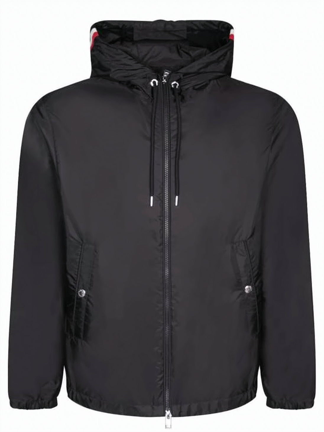 Hooded Black Polyamide Jacket