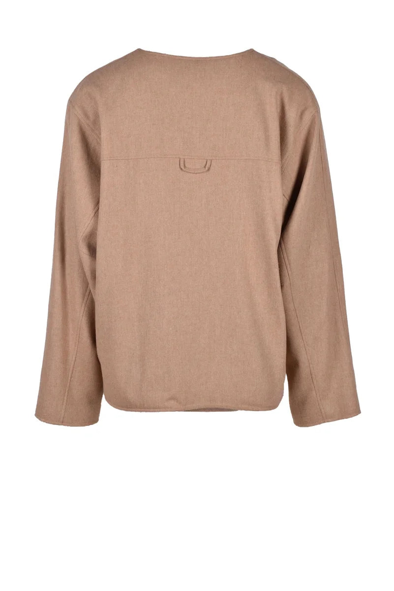 Adish Wool and Nylon Jacket - Beige